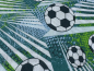 Preview: Baumwoll-Stoff Fußball Petrol Nr 4957